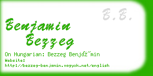 benjamin bezzeg business card